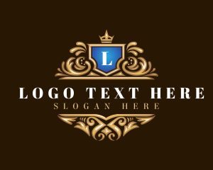 Queen - Luxury Crown Shield logo design