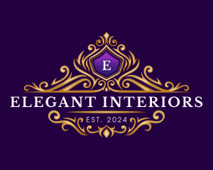 Crown Elegant Ornament logo design