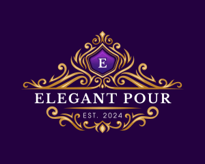 Crown Elegant Ornament logo design