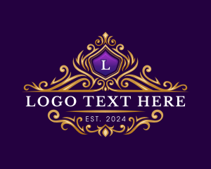 Lux - Crown Elegant Ornament logo design