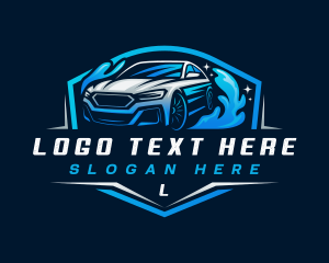 Auto - Car Wash Sedan Automotive logo design