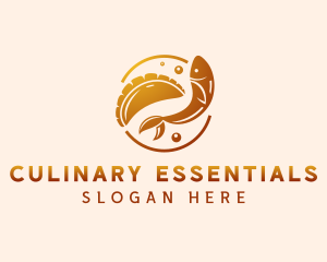 Culinary Fish Dumpling logo design