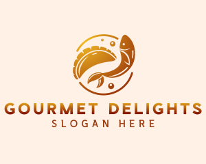 Culinary Fish Dumpling logo design