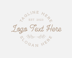 Typography - Elegant Organic Company logo design