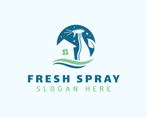 Housekeeping Spray Bottle logo design