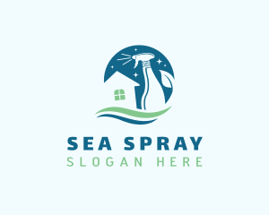 Housekeeping Spray Bottle logo design