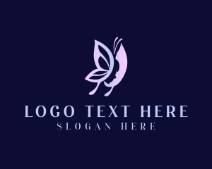 Livelihood - Feminine Butterfly Woman logo design