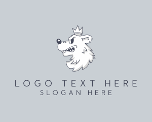 Angry Crown Dog logo design