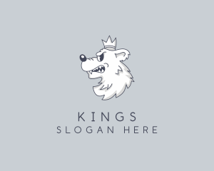 Angry Crown Dog logo design