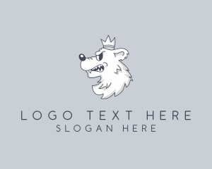 King - Angry King Dog logo design