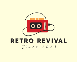 Retro - Retro Walkman Music Player logo design
