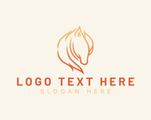 Strategy - Fire Horse Animal logo design