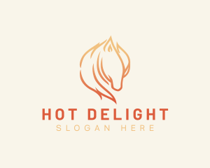 Fire Horse Animal logo design