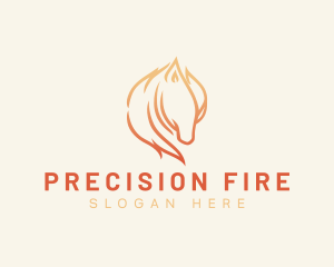 Fire Horse Animal logo design