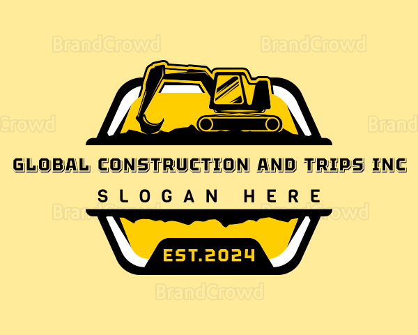 Digging Industrial Excavator Logo