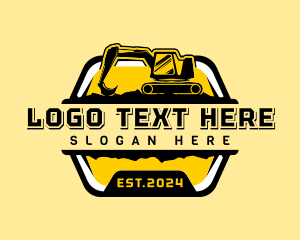 Quarry - Digging Industrial Excavator logo design