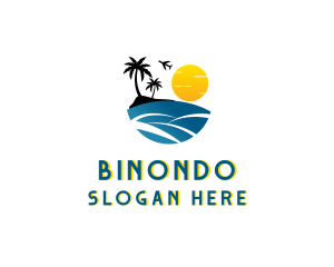 Travel Tourism Beach Resort Logo