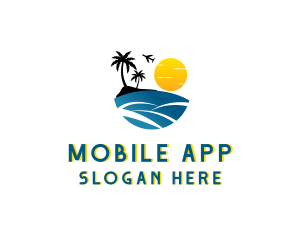 Travel Tourism Beach Resort Logo
