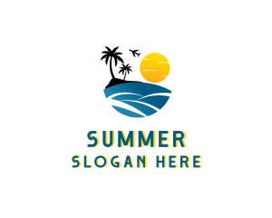 Travel Tourism Beach Resort logo design