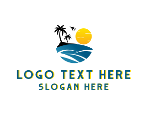 Travel Tourism Beach Resort Logo