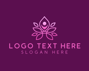 Lotus - Wellness Leisure Yoga logo design