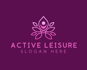 Wellness Leisure Yoga logo design