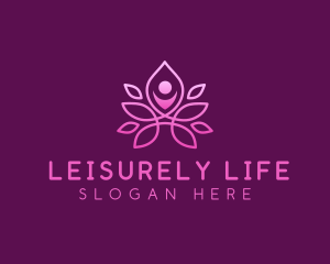 Wellness Leisure Yoga logo design