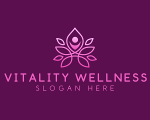 Wellness Leisure Yoga logo design