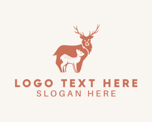 Wildlife - Wildlife Deer & Fawn logo design