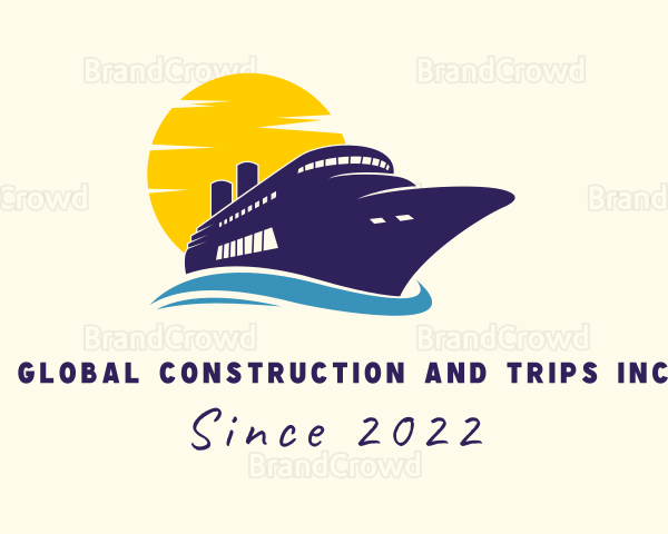 Travel Cruise Liner Logo