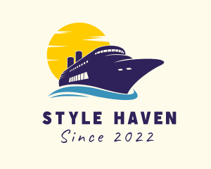 Seaport - Travel Cruise Liner logo design