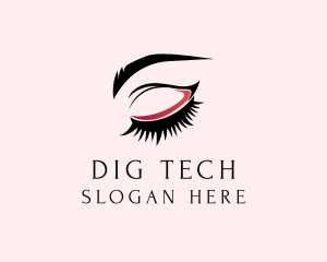 Beauty Eyelashes Eyebrows logo design