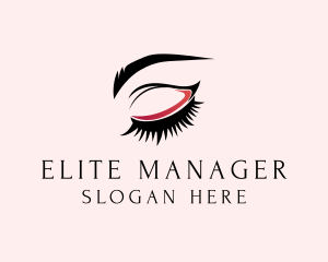 Beauty Eyelashes Eyebrows logo design