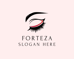 Beauty Eyelashes Eyebrows logo design