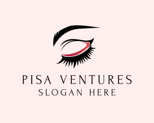 Beauty Eyelashes Eyebrows logo design