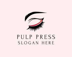 Beauty Eyelashes Eyebrows logo design