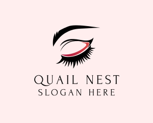 Beauty Eyelashes Eyebrows logo design