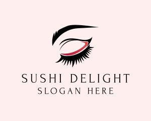 Beauty Eyelashes Eyebrows logo design