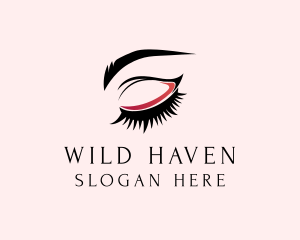 Beauty Eyelashes Eyebrows logo design