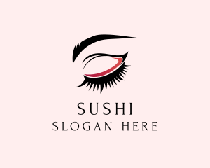 Beauty Eyelashes Eyebrows logo design