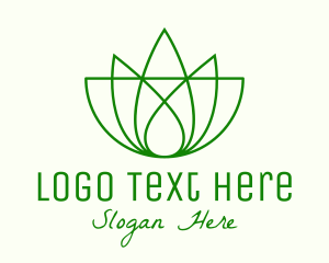 Lotus - Green Lotus Wellness logo design