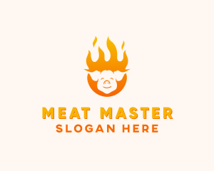 BBQ Pig Rotisserie logo design