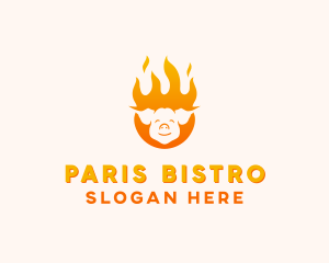 BBQ Pig Rotisserie logo design