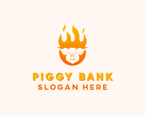 BBQ Pig Rotisserie logo design