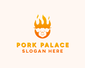 BBQ Pig Rotisserie logo design