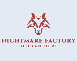 Scary Wild Fox  logo design