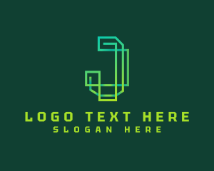 App - Tech Business Letter J logo design