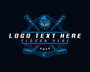 Helmet - Hockey Sports Varsity logo design
