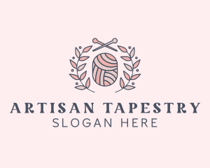 Tapestry - Needle Yarn Laurel Knitting logo design