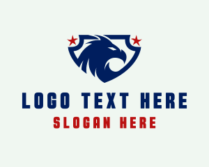 Freedom - Eagle Patriot Shield logo design